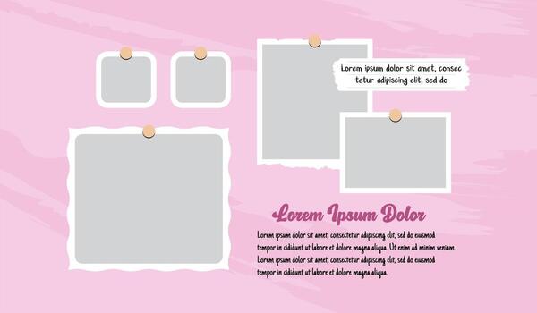 frame Picture page grid layout abstract photo frames vector