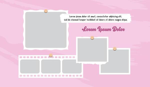 frame Picture grid layout abstract photo frames template vector