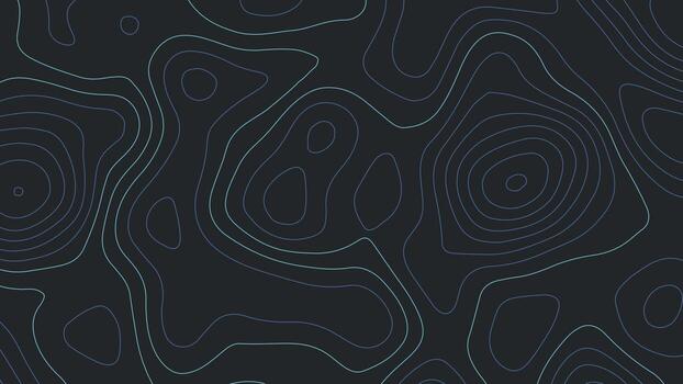 Abstract Dark Topographic Contour Line Pattern Background vector