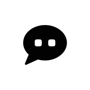 Chat Message Icon Speech Bubble with Dots vector