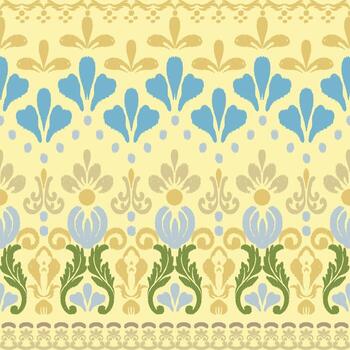 ikat estilo floral modelo para antecedentes diseño. modelo para tela diseño. ikat modelo. vector