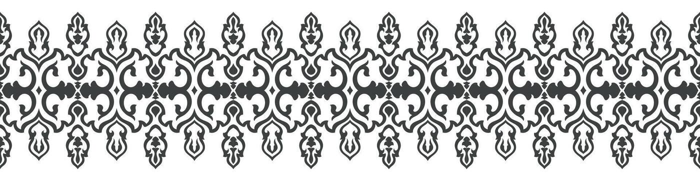 negro borde, sin costura modelo para tela, Clásico modelo. vector