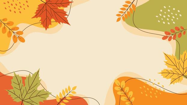 Autumn abstract background with colorful fall leaves vector