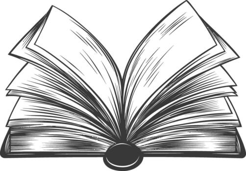 An open book with a bookmark on top vector