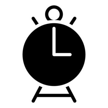 Alarm clock icon. Simple illustration of alarm clock icon for web design isolated on white background vector