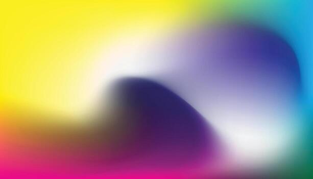 Abstract blurred gradient mesh background in bright rainbow colors vector