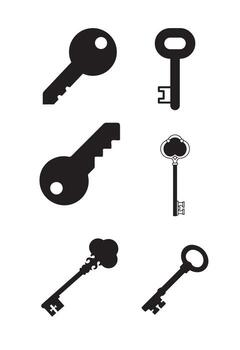 colección de antiguo y moderno llaves con lujo estilo formas para seguridad, tradicion y elegante diseño temas vector