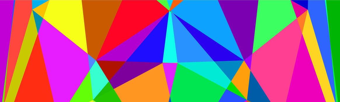 Abstract geometric art with colorful triangular and quadrilateral shapes. vector
