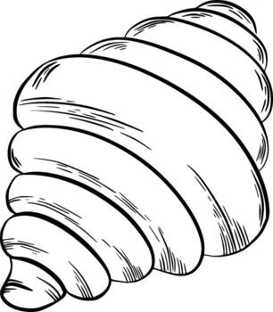 Classical croissant. illustration. Grapgic style. hand drawn in a simple minimalist style. Can be used for kitchen, notes, cookbook, textile. Will look good on your product print. vector