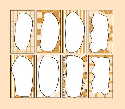 linda otoño modelo marcos colección vector