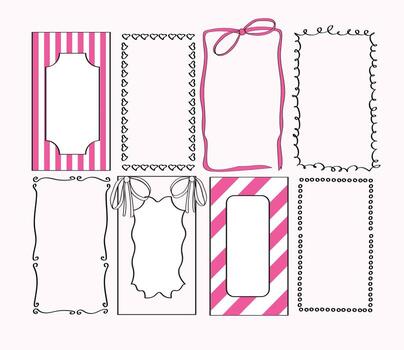 Colorful decorative frames for crafts vector