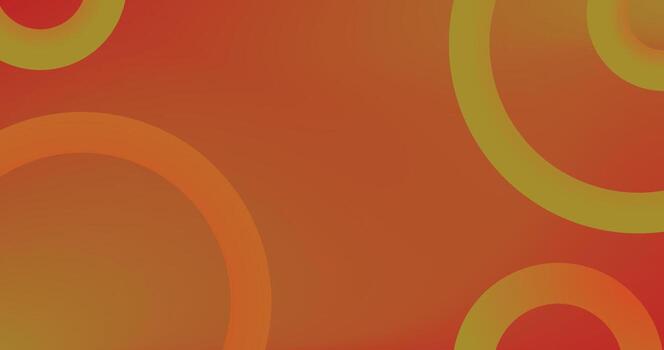 Orange Gradient Design Background with Circles Different shades and thickness Abstract pattern vector