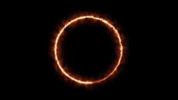 brillante partícula chispas formando un giratorio mágico fuego portal, con hilado fuegos artificiales y brillante bengalas Moviente en circular movimiento video