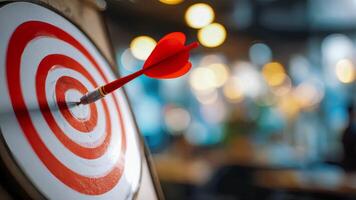 en pil slå en mål i en dartboard bakgrund video