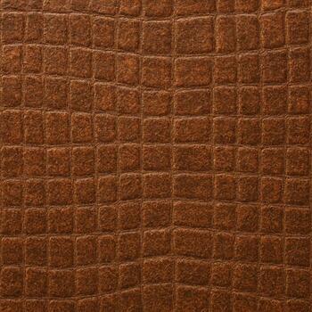 Rich brown crocodile pattern leather square texture swatch for upholstery crafts accessories and product mockups premium reptile style material sample for design reference restoration projects photo