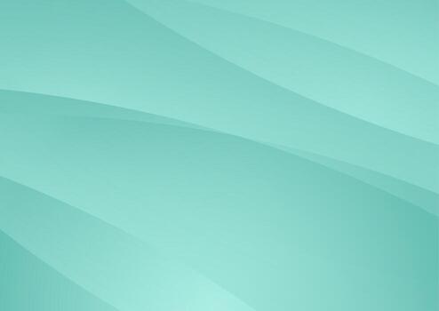 Mint green glossy smooth waves abstract minimal background vector