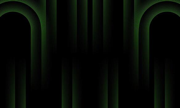 Glow green minimal lines abstract futuristic tech background vector