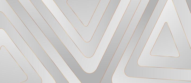 Grey golden tech abstract low poly background vector