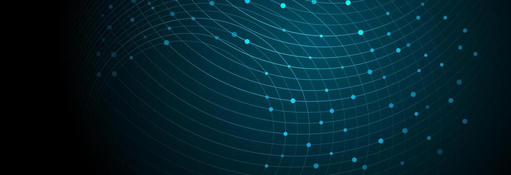 Blue technology glowing circular lines abstract background vector