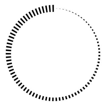 Radial data bars forming circular process progress bars vector