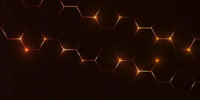 Abstract gold hexagon background with modern pattern, realistic bg with honeycomb for medicine, science, technology, bio. vector