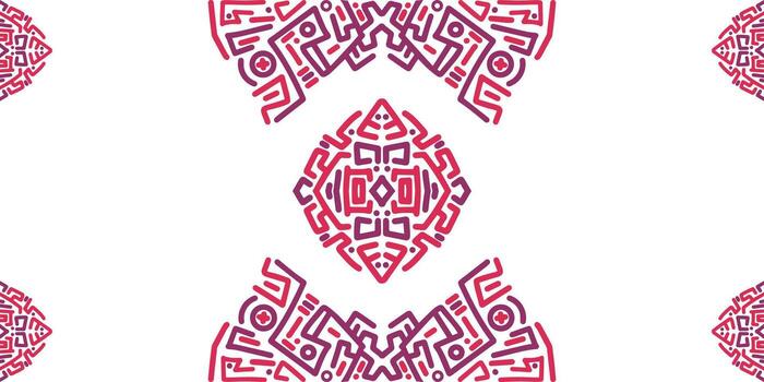 Symmetrical Ethnic Abstract Center Pattern vector