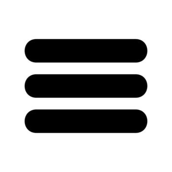 monocromo hamburguesa menú icono para sitio web navegación ui vector