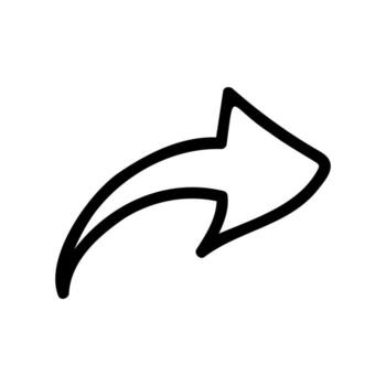 garabateado reenvío símbolo en un sencillo garabatear línea Arte estilo vector