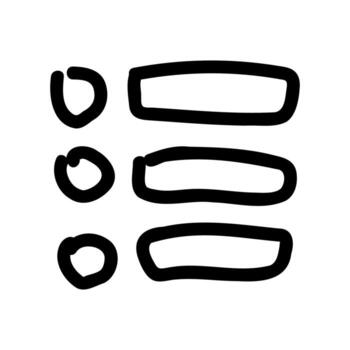 bosquejado ui elemento representando un lista de opciones o Tareas vector