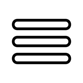 Minimalist Hamburger Menu Icon for Website and App Navigation vector