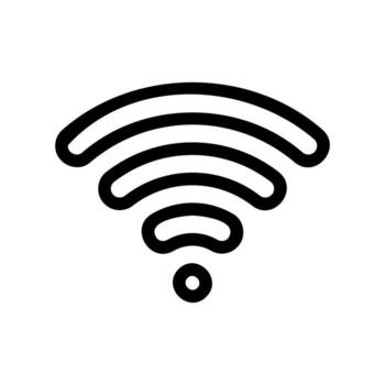 línea Arte representación de un inalámbrico Internet señal para digital dispositivos vector