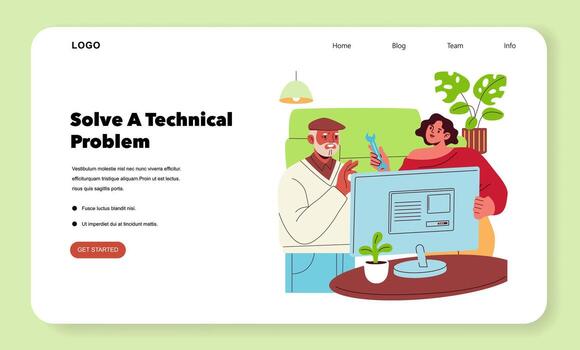 colaborativo problema resolviendo en oficina ajuste vector