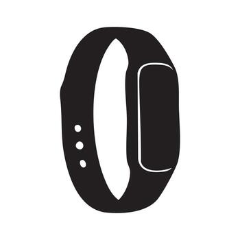 Sleek Black Fitness Tracker Minimalist Design High Tech Wearable Device for Health Monitoring and Exercise Tracking vector