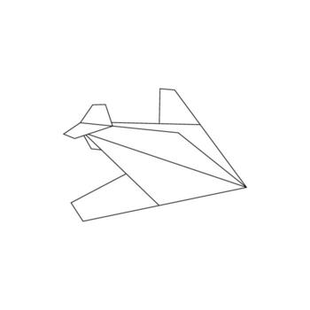 Aeroplane, Aircraft, Air Plane, Jet Polygonal Lines, can use for Logo, Pictogram, Website, Apps, or Graphic Design Element. Size Editable vector
