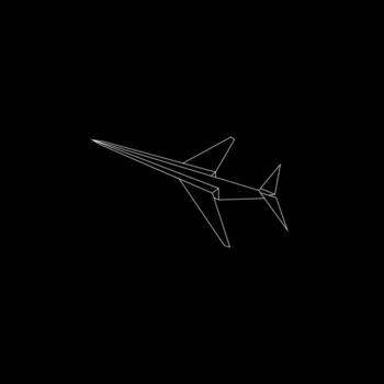 Aircraft, Air Plane, Aeroplane, Jet Polygonal Lines, can use for Logo, Pictogram, Website, Apps, or Graphic Design Element. Color Size Editable vector