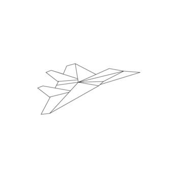 Aeroplane, Aircraft, Air Plane, Jet Polygonal Lines, can use for Logo, Pictogram, Website, Apps, or Graphic Design Element. Color and Size Editable vector
