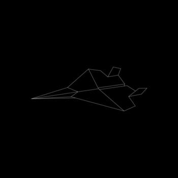Aircraft, Aeroplane, Air Plane, Jet Polygonal Lines, can use for Logo, Pictogram, Website, Apps, or Graphic Design Element. Size and Color Editable vector