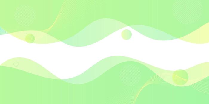 Abstract green wave background with smooth flowing shapes vector