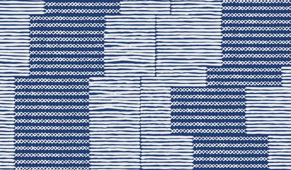 mano dibujado cepillo líneas resumen geométrico cascada modelo en blanco y azul, japonés y étnico madera tallado, bloquear impresión textura fondo, sencillo gráfico para textil, decoración vector