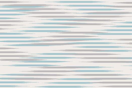 horizontal resumen verde azulado y gris líneas en crema. resumen ikat Arte modelo diseño. vector