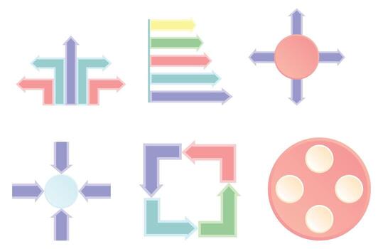 Arrow and chart diagram infographic data report for business activity vector