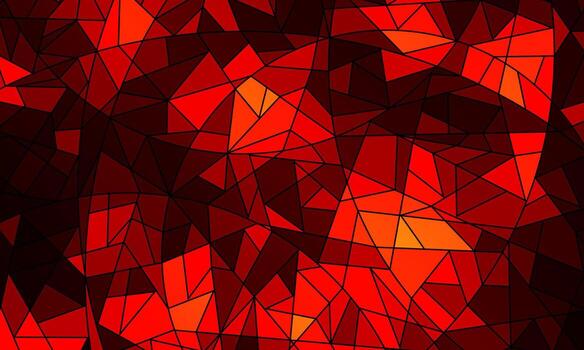 resumen geométrico polígono antecedentes en rojo tonos vibrante mosaico bajo escuela politécnica. vector