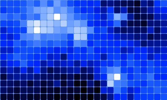 Abstract blue pixel art grid background. glowing grid pattern. vector
