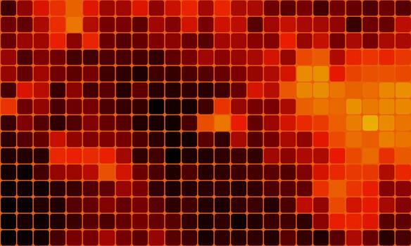 Abstract red pixel art grid background. vibrant and modern square blocks pattern. vector