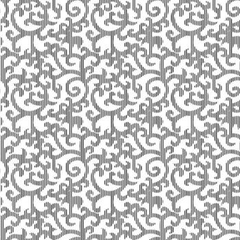 abstract line texture floral creeper seamless pattern background vector