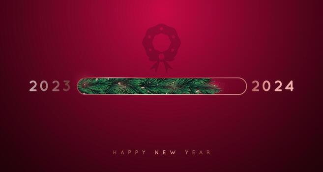 Navidad cargando bar en formar de Navidad árbol sucursales. vector