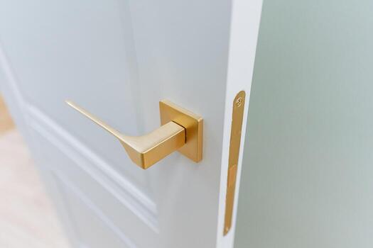 This elegant gold door handle combines modern design with practicality, enhancing your entrances luxury and style, making it a perfect addition for elevating your home decor with sophistication photo