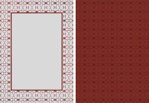 Red patterned background design vector