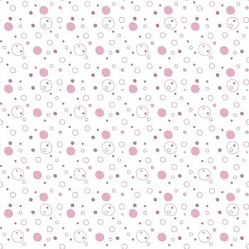 Seamless pattern with pink doodle circles perfect for abstract design. Dots pattern vector
