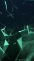 Creative abstract shapes moving in a dark background with teal hues video